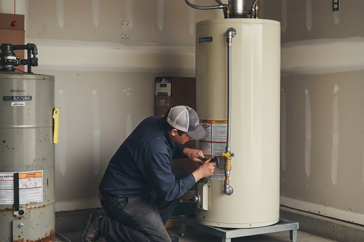 Water heater and shutoff valve replacement in Mooreland